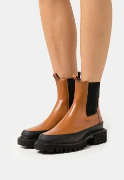 AllSaints HARLEE BOOT - Platform Ankle Boots - Tan Brown