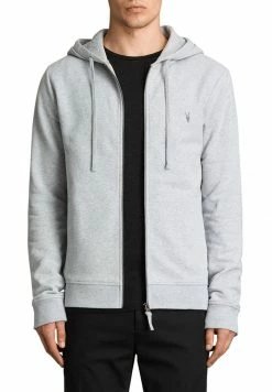 AllSaints RAVEN - Zip-up Sweatshirt - Grey Marl