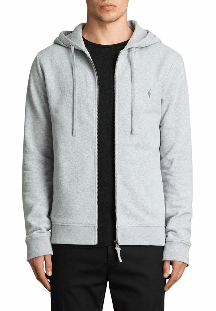 RAVEN - Zip-up sweatshirt - grey marl AllSaints RAVEN - Zip-up Sweatshirt - Grey Marl -AllSaintsSales 09ceff3277304cbc959e1629bb3b5659