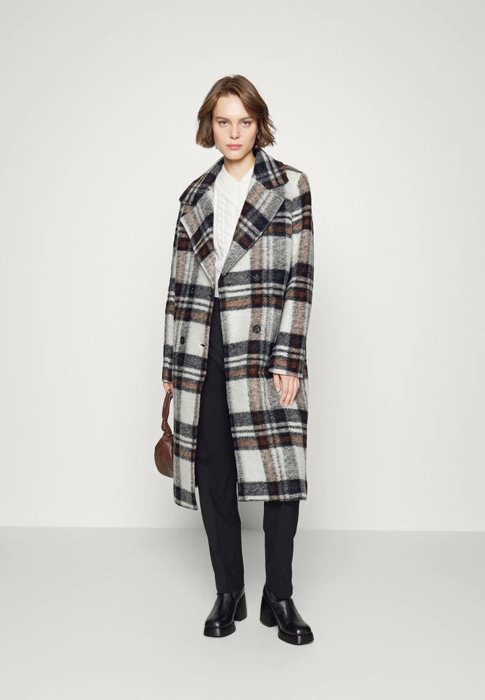 Classic coat - black/white/brown AllSaints Classic Coat - Black/white/brown -AllSaintsSales 0a2bf133858c44e6a09c633666e19568