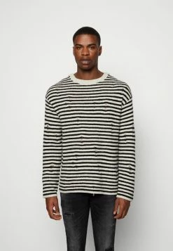 AllSaints PARK CREW - Jumper - Grey Marl/black