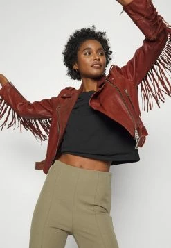 AllSaints AYRA TASSEL JACKET - Leather Jacket - Copper Red -AllSaintsSales 0c0b8cbf8f5e4e8c836d3110945b588e