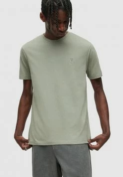 AllSaints BRACE - Basic T-shirt - Dark Sage Green