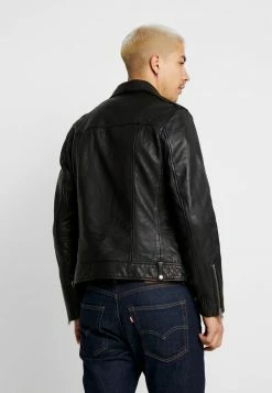 AllSaints MILO BIKER - Leather Jacket - Black -AllSaintsSales 112b07aa84cd46f89ad6ca42a9d244c8