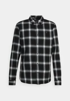 AllSaints WINDHAM - Shirt - Jet Black/grey -AllSaintsSales 14443c8a1637462fa78c078c9e0c14d1