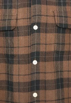 AllSaints WEEDPORT - Shirt - Brown -AllSaintsSales 15bc9a0d91e04566bcc72165f2e842b9