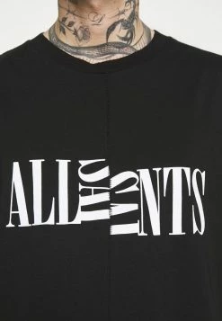 AllSaints NICO CREW - Print T-shirt - Jet Black/white -AllSaintsSales 16751e4ab6114dcf959fb0f3f9a68b20