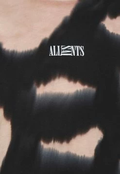 AllSaints NOVA CREW - Print T-shirt - Washed Black/dusty Pink -AllSaintsSales 1700d802b5ef4c7888122cb0ca3a8d16