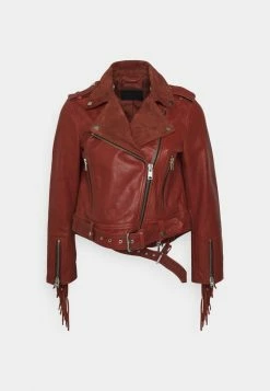 AllSaints AYRA TASSEL JACKET - Leather Jacket - Copper Red -AllSaintsSales 17a72c53597d4056b25ef03f5f30a49d