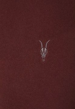 AllSaints RAVEN CREW - Sweatshirt - Damson Red -AllSaintsSales 18554c50013a4be095eb640f1d0b51e3