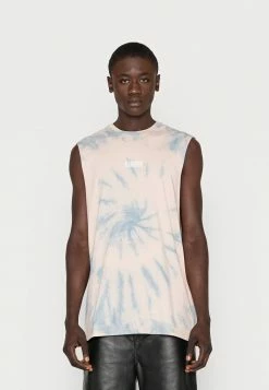 AllSaints COLTEN CREW - Top - Pink/ice Blue