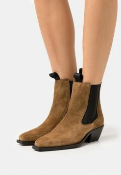 AllSaints VALLY BOOT - Cowboy/biker Ankle Boot - Tan Brown