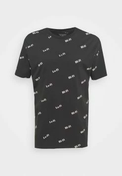 AllSaints LO-FI HI-FI CREW - Print T-shirt - Washed Black/ecru -AllSaintsSales 1d09a2e9b3a84d75a52d92210df16a7a