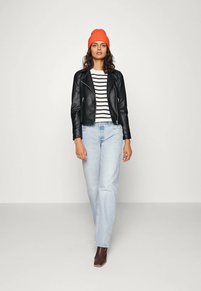 DALBY FAUX BIKER - Leather jacket - black AllSaints DALBY FAUX BIKER - Leather Jacket - Black -AllSaintsSales 1ebefd928bc5496d9345dbcadf4a5033