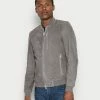 AllSaints KEMBLE - Leather Jacket - Ash Grey -AllSaintsSales 202667148064411e91abda8130dbdb1b