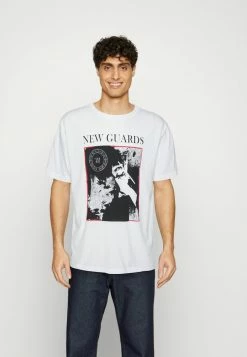 AllSaints PRAVHA CREW - Print T-shirt - Optic White