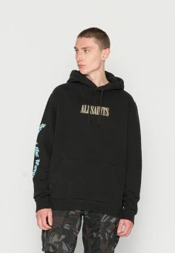 AllSaints CHECK UP OTH HOODY - Sweatshirt - Washed Black
