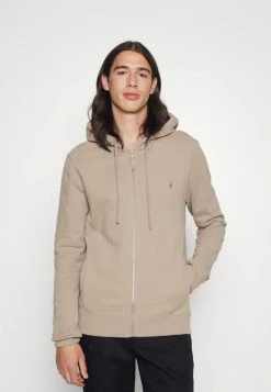 AllSaints RAVEN ZIP HOODY - Zip-up Sweatshirt - Seawood Taupe