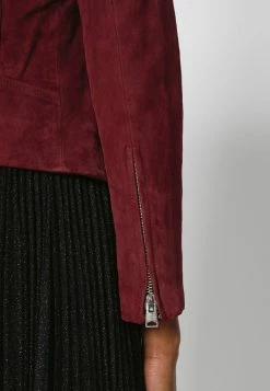 AllSaints DALBY BIKER - Leather Jacket - Cherry Oak Red -AllSaintsSales 2ad10fff1a354dcabbd289a2024956a2