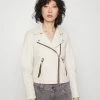 AllSaints DALBY BIKER - Leather Jacket - Ivory White -AllSaintsSales 2d2c87b94da24a189a0cd3247e3f006c