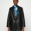 AllSaints REN SOFT BLAZER - Leather Jacket - Black