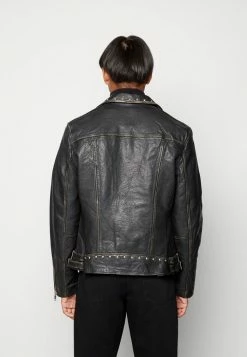 AllSaints LUKE BIKER - Leather Jacket - Black -AllSaintsSales 2e81972a4cad4df981bd1f7f346bbb0a