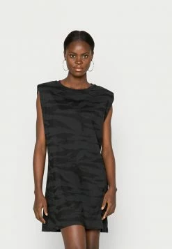 AllSaints ZEBRA TANK DRESS - Day Dress - Washed Black