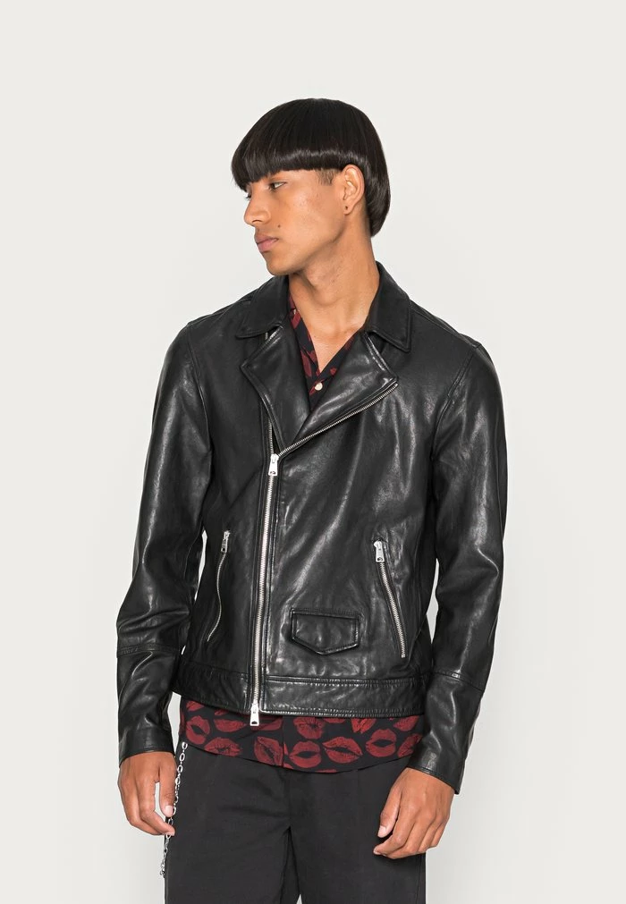 RIO BIKER - Leather jacket - black AllSaints RIO BIKER - Leather Jacket - Black -AllSaintsSales 37b9f86394c34be186347033b7345533