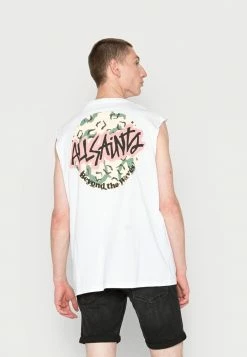 AllSaints SHREDDER CREW - Top - Optic White