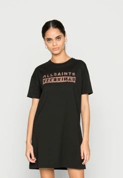 AllSaints JUXTA TEE DRESS - Jersey Dress - Black
