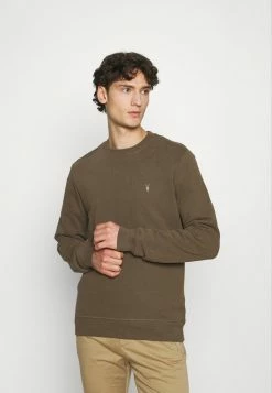 AllSaints RAVEN CONTRAST CREW - Sweatshirt - Woodland Brown