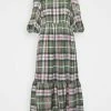 AllSaints SADIE CHECK DRESS - Day Dress - Khaki Green -AllSaintsSales 43e47280481d47f597f62918c699ad9f