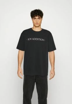 AllSaints ADDITIVE CREW - Print T-shirt - Washed Black