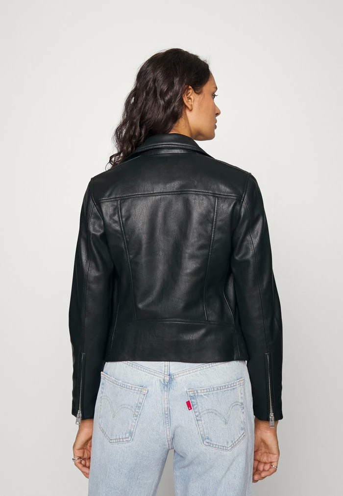 DALBY FAUX BIKER - Leather jacket - black AllSaints DALBY FAUX BIKER - Leather Jacket - Black -AllSaintsSales 496cd6772f50445e9fc3b907c9ee1a1e