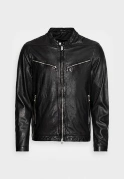 AllSaints PALM JACKET - Leather Jacket - Black -AllSaintsSales 49d6728258824a8e98083c4e5877e8d3