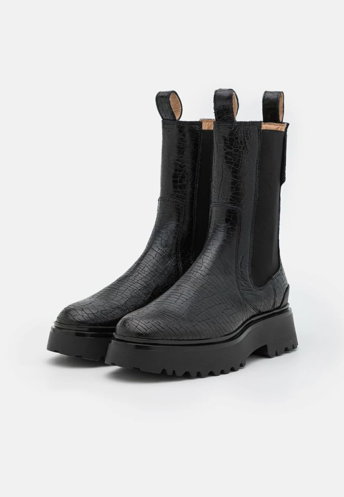 AMBER CROC BOOT - Platform boots - black AllSaints AMBER CROC BOOT - Platform Boots - Black -AllSaintsSales 4ab9baf3790443bc815c37542a5daa37