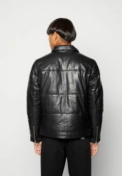 AllSaints COBB PUFFER JACKET - Leather Jacket - Black -AllSaintsSales 4da93dd4372a4472a6448e65227be7b4