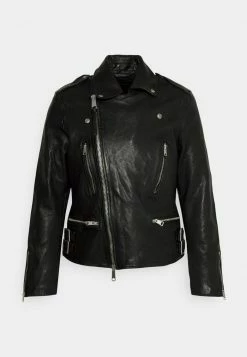AllSaints TAVIS BIKER - Leather Jacket - Black
