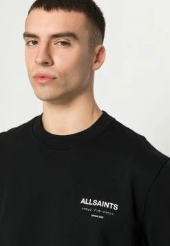 AllSaints UNDERGROUND CREW - Sweatshirt - Jet Black -AllSaintsSales 5398fc0069124259b0a5311345141593