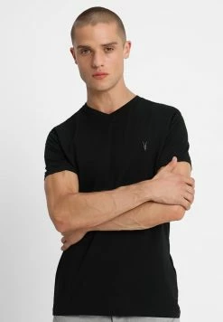 AllSaints TONIC V-NECK - Basic T-shirt - Jet Black