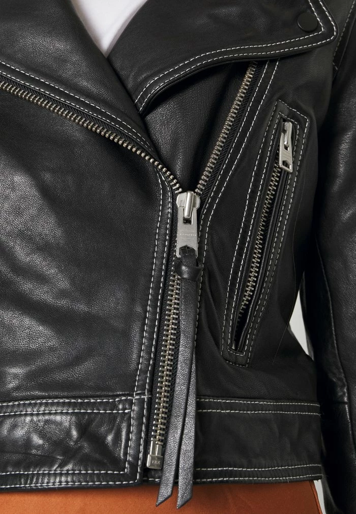 AYRA BIKER - Leather jacket - black AllSaints AYRA BIKER - Leather Jacket - Black -AllSaintsSales 5bdd4173ac71499f89b7e3bb46e55fc3