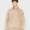 AllSaints FUSE TRUCKER JACKET - Leather Jacket - Fawn Beige -AllSaintsSales 6162ab0a253b4e33a060ecbf7db86b34