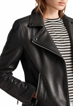 AllSaints DALBY - Leather Jacket - Black -AllSaintsSales 621f5b6ba72d4ad2a04bada34bf87248