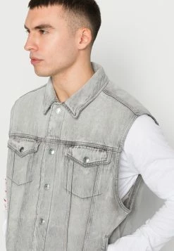AllSaints KAIMUKI SLEEVELESS JACKET - Waistcoat - Washed Black -AllSaintsSales 6ad34a01aeeb41c8858a91b4ce7069b7