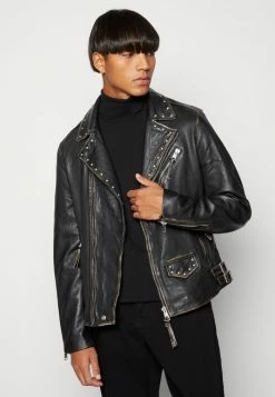 AllSaints LUKE BIKER - Leather Jacket - Black -AllSaintsSales 6cbd3c8a03cc45a09e05a053fd41f756