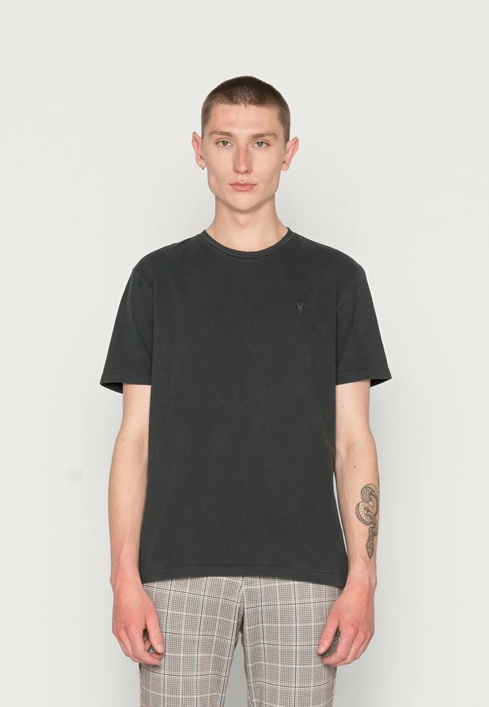 OSSAGE CREW - Basic T-shirt - jet black AllSaints OSSAGE CREW - Basic T-shirt - Jet Black -AllSaintsSales 7794b5ab902f4964863b00837d2eed5e