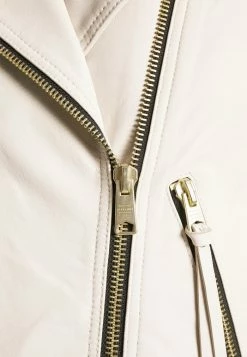 AllSaints DALBY BIKER - Leather Jacket - Ivory White -AllSaintsSales 7f52c267bd47424d8cf799e15a0044d1