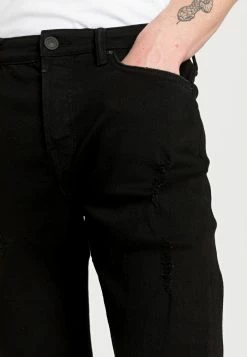 AllSaints CIGARETTE DAMAGED - Slim Fit Jeans - Black -AllSaintsSales 8355853aab1e40428aa817d49f22850c
