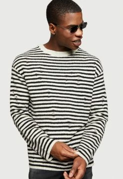 AllSaints PARK CREW - Jumper - Grey Marl/black -AllSaintsSales 888a4e42623142b6b30641b250b2f260