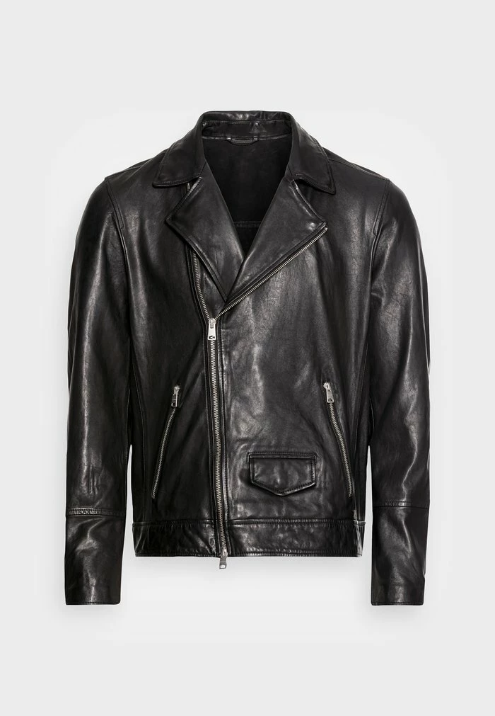 RIO BIKER - Leather jacket - black AllSaints RIO BIKER - Leather Jacket - Black -AllSaintsSales 8c051740ba9049be8c74020189bbc222